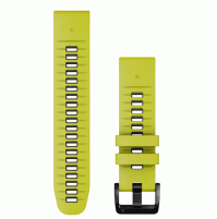 QuickFit® 22 Watch Bands - Electric Lime/Graphite Silicone - 010-13280-03 - Garmin
